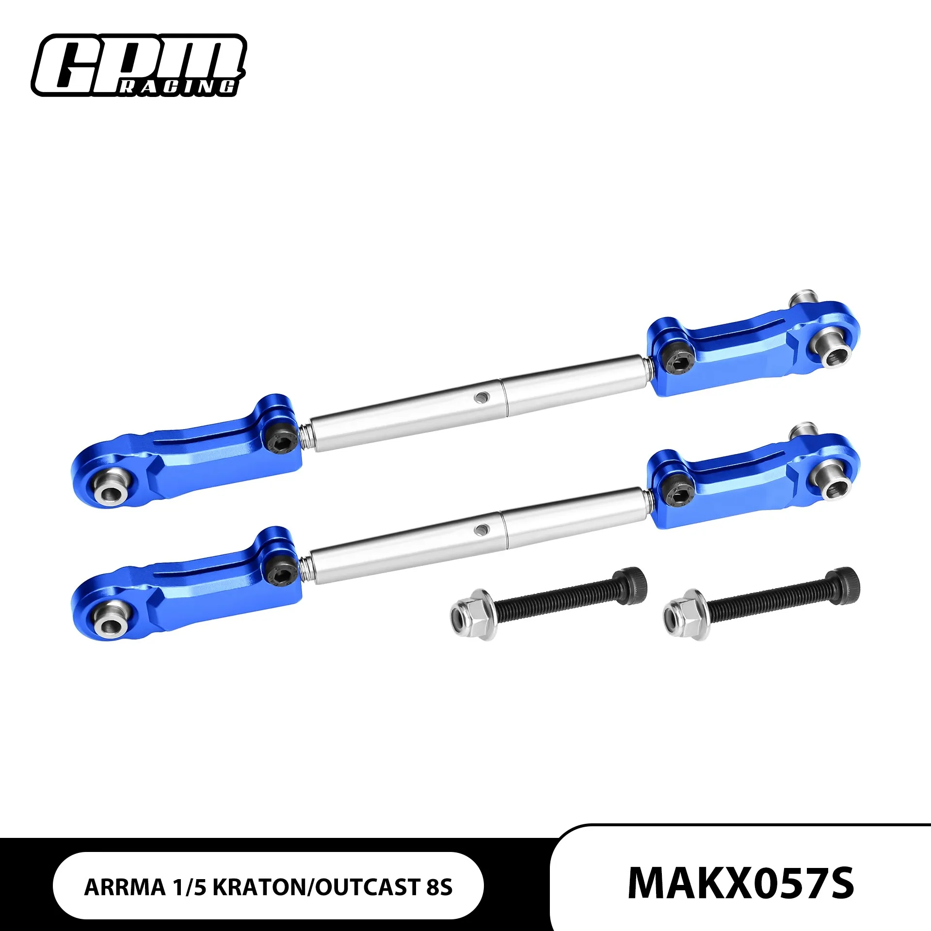 

ARRMA 1/5 Big Kartun Big Wanderer EXB Алюминиевая волнистая ножка + регулируемые передние и задние зубья Задний тяга из нержавеющей стали