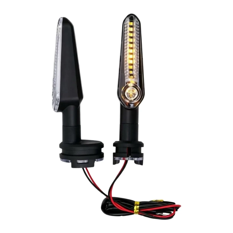 Motorcycle Lamp Pair, Replacement Turn Lights with Light Appearance, Mounting Base and 13 Size Guide