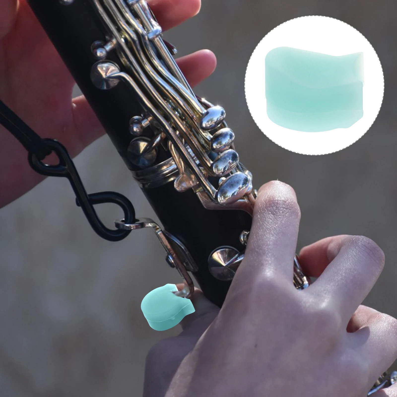 

4Pcs Clarinet Thumb Rest Cushion Finger Cover Durable Lightweight Silicone Protector for Performance Playing Supplies