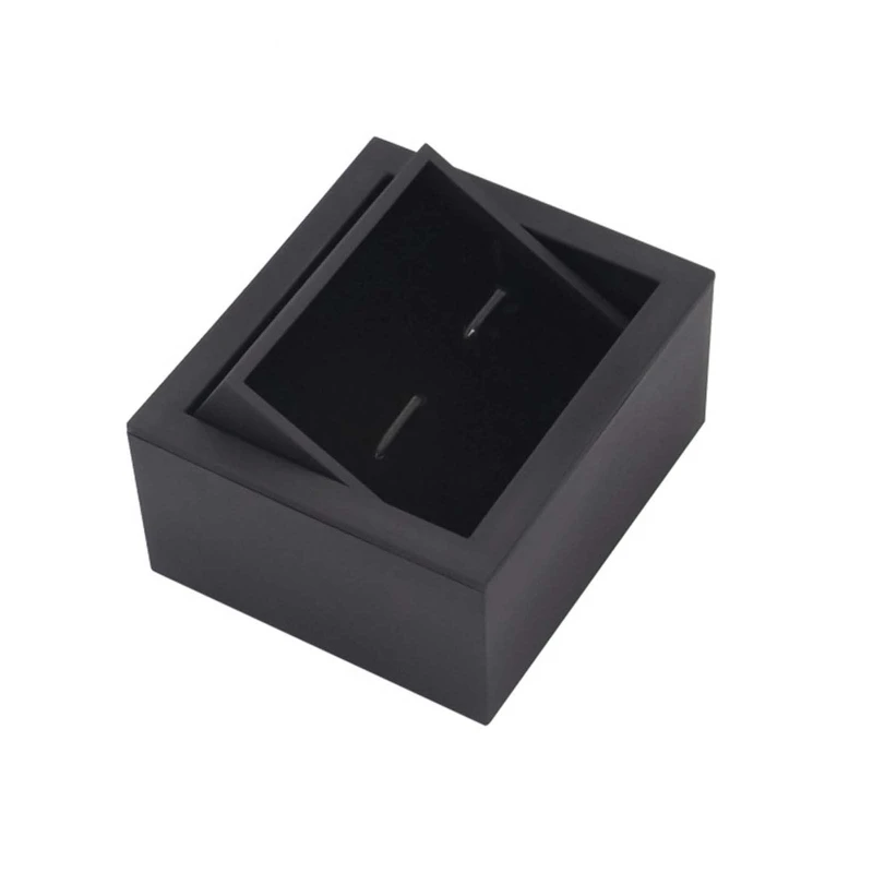 Black Plastic Cover Rotating Cufflinks Box for Creative Packaging Gifts Box Portable Jewelry Display Box for Men Wo