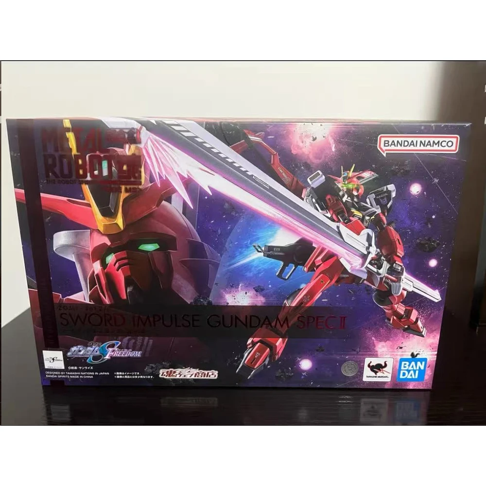 Oryginalny model do składania METAL ROBOT SOUL SWORD IMPULSE GUNDAM SPEC Ⅱ od Bandai, figurka akcji z anime, zabawka kolekcjonerska, ozdoba.