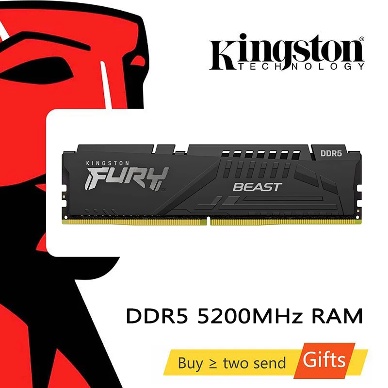 Kingston DDR5 DRAM HYPERX FURY Module 16GB 16GBX2 5200MHZ 6000MHZ Memoria Ram ddr5 PC Desktop RAM