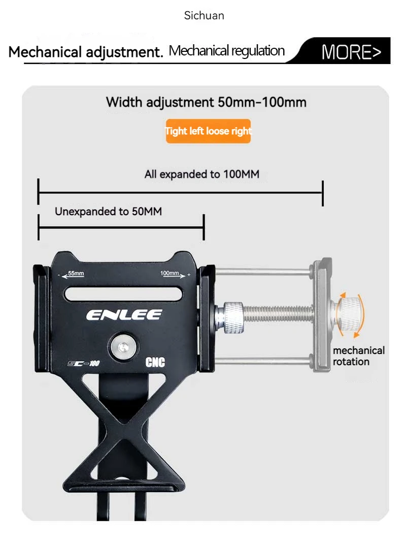 Enlee Motorrad Handy halter für alle Telefon Universal Fahrrad Lenker halter Fahrrad Radfahren Aluminium legierung Ständer – Detail 5