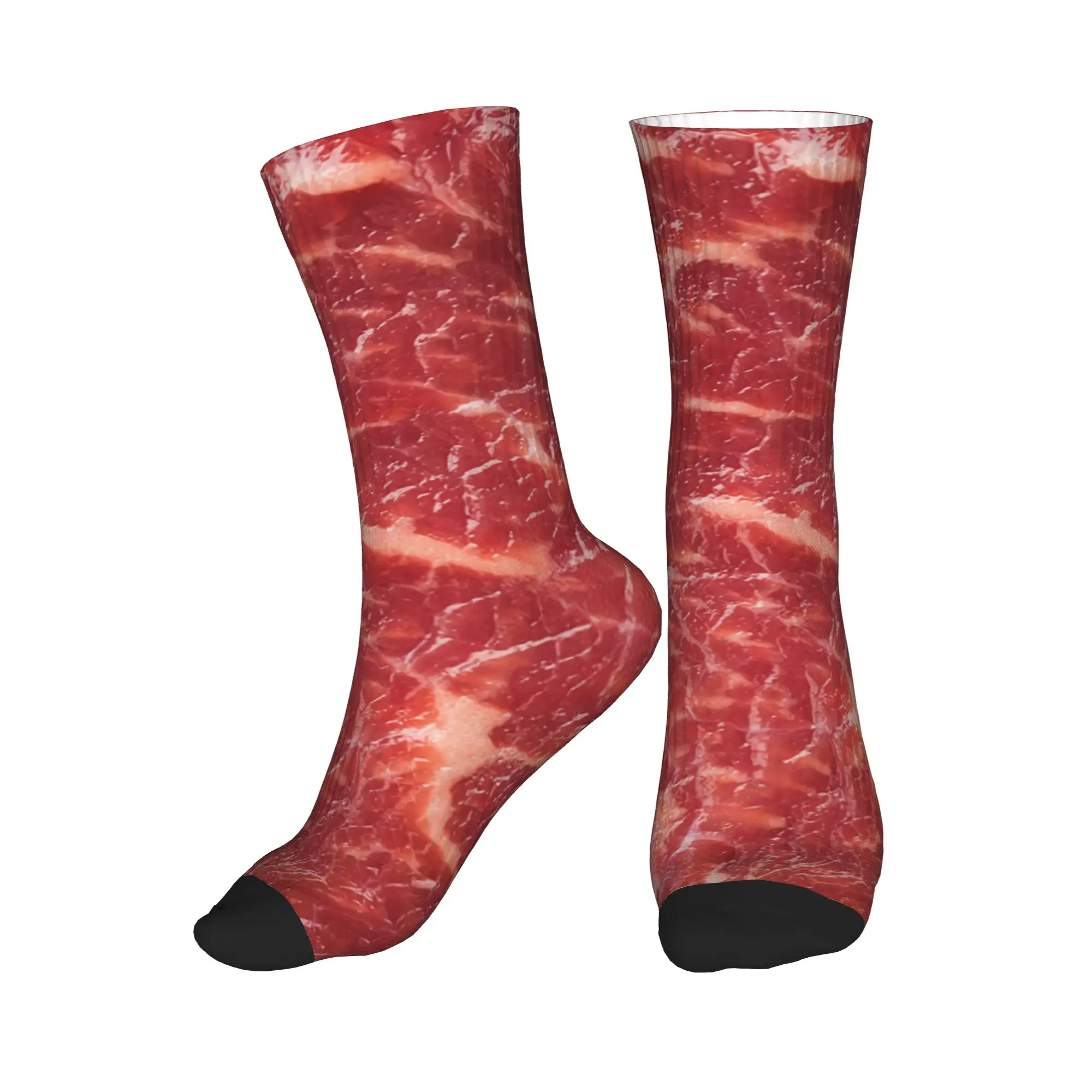 

Marble Meat Texture Dress Socks Men's Women's Warm Funny Novelty Crew Socks