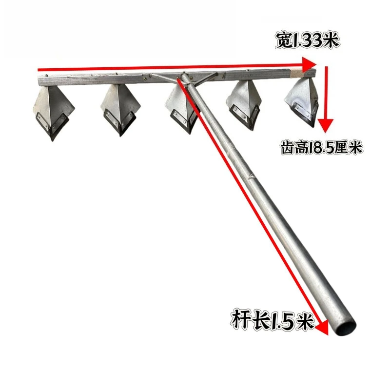 Sun-dried millet, widened, enlarged, turned grain, tusk rake, corn, wheat, rice, sun-dried grain