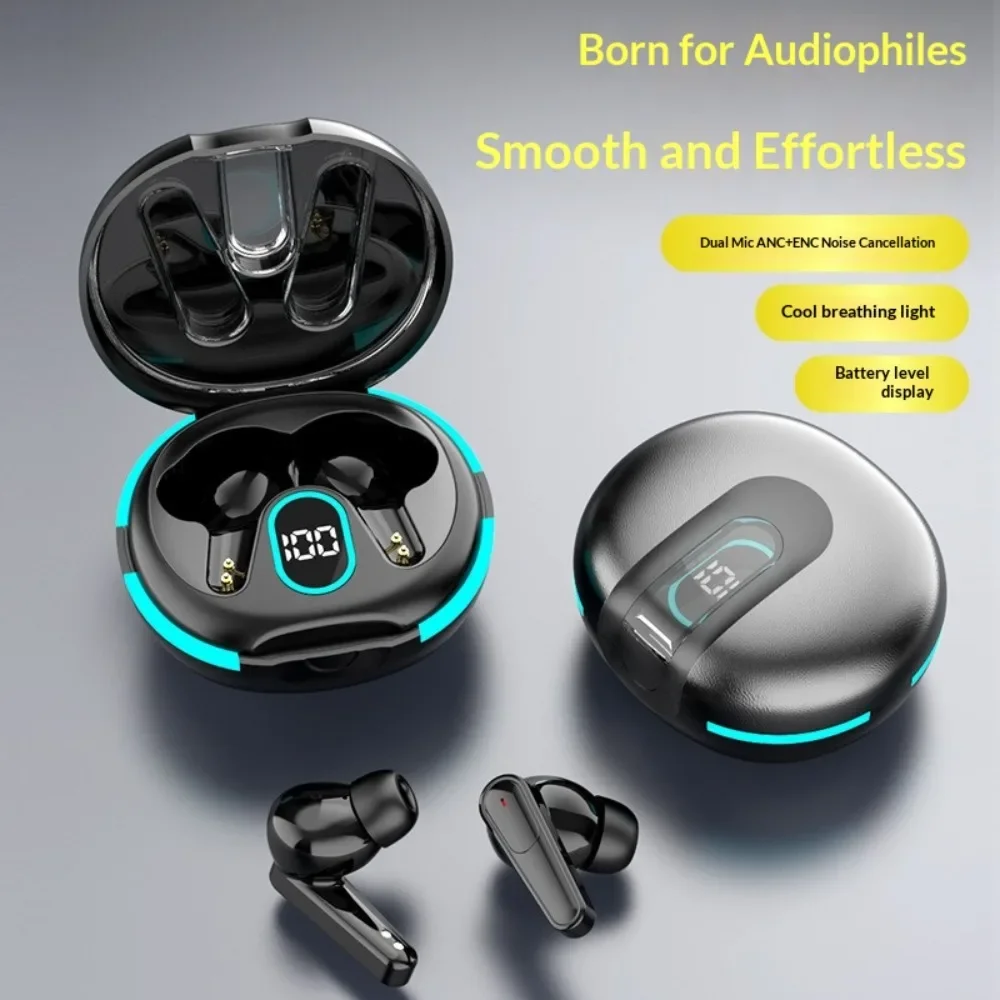 Bluetooth Headphones Sleep For Quiet Rest Ultra-Long Battery Life ENC Soft Silicone Ear Tips Non-In-Ear Imperceptible Fit HiFi S