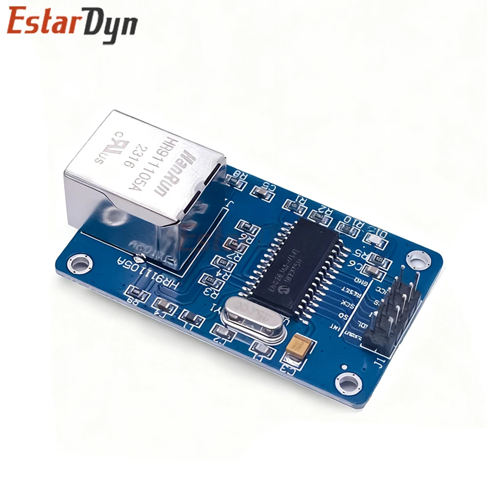 وحدة شبكة إيثرنت ENC28J60 مع واجهة SPI، 10Base-T PHY، 3.3 فولت لمشاريع إنترنت الأشياء Arduino PIC STM32 DIY