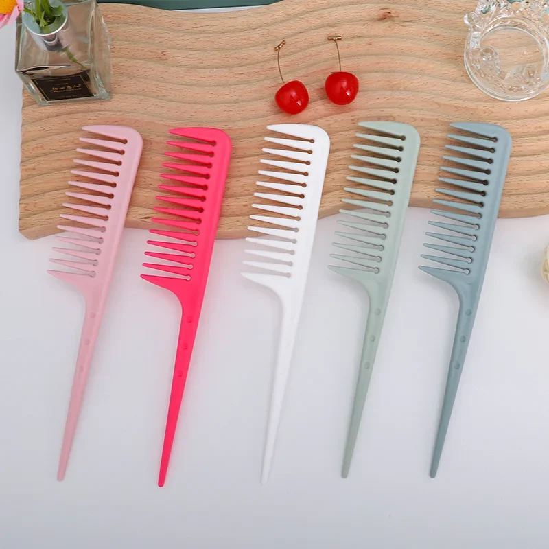 1Pc Hairdressing Plastic Combs Sharp Tail Professional For Styling Backcombing Suitable For Evening Dresses Hair Picking 5Colors