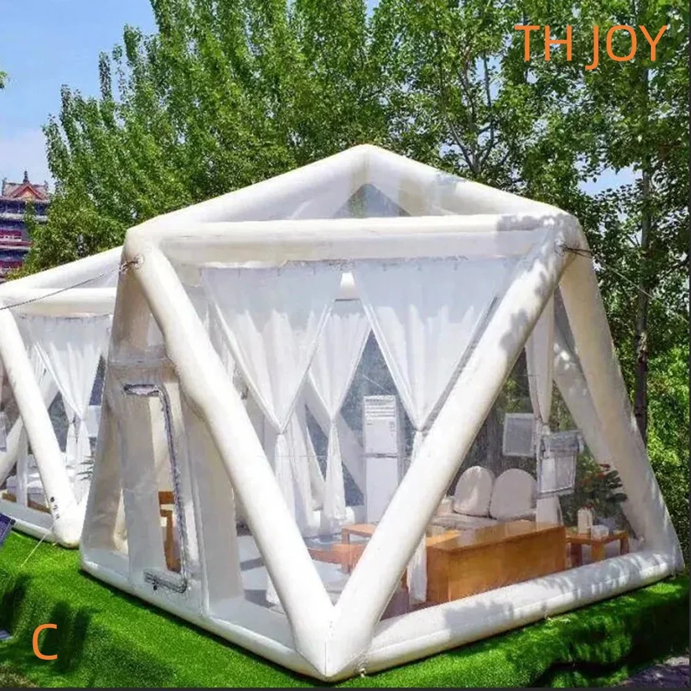 Bateau aérien rapide à porte, tente gonflable extérieure ciel étoilé, maison à bulles, tente de Camping Portable en PVC à vendre