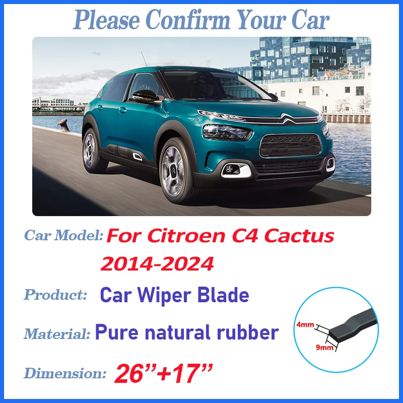 

Car Wipers Blades For Citroen C4 Cactus 2018 Accessories 2014-2024 Window Windscreens Brushes Windshield Washer Car Accessories