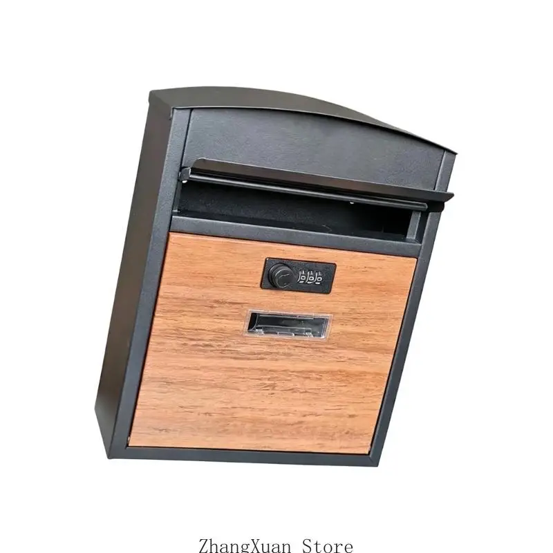Wandmontierter Briefkasten aus Metall mit Zahlenschloss, Schlitzöffnung und Sichtfenster für Post und Formular 3XUF Home – Detail 8