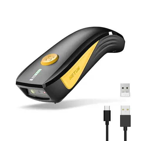 NETUM CS7501 Improved Bluetooth Barcode Scanner, Portable 1D/2D Scanner for Warehouse Management, Wireless Imager for Tablets, A