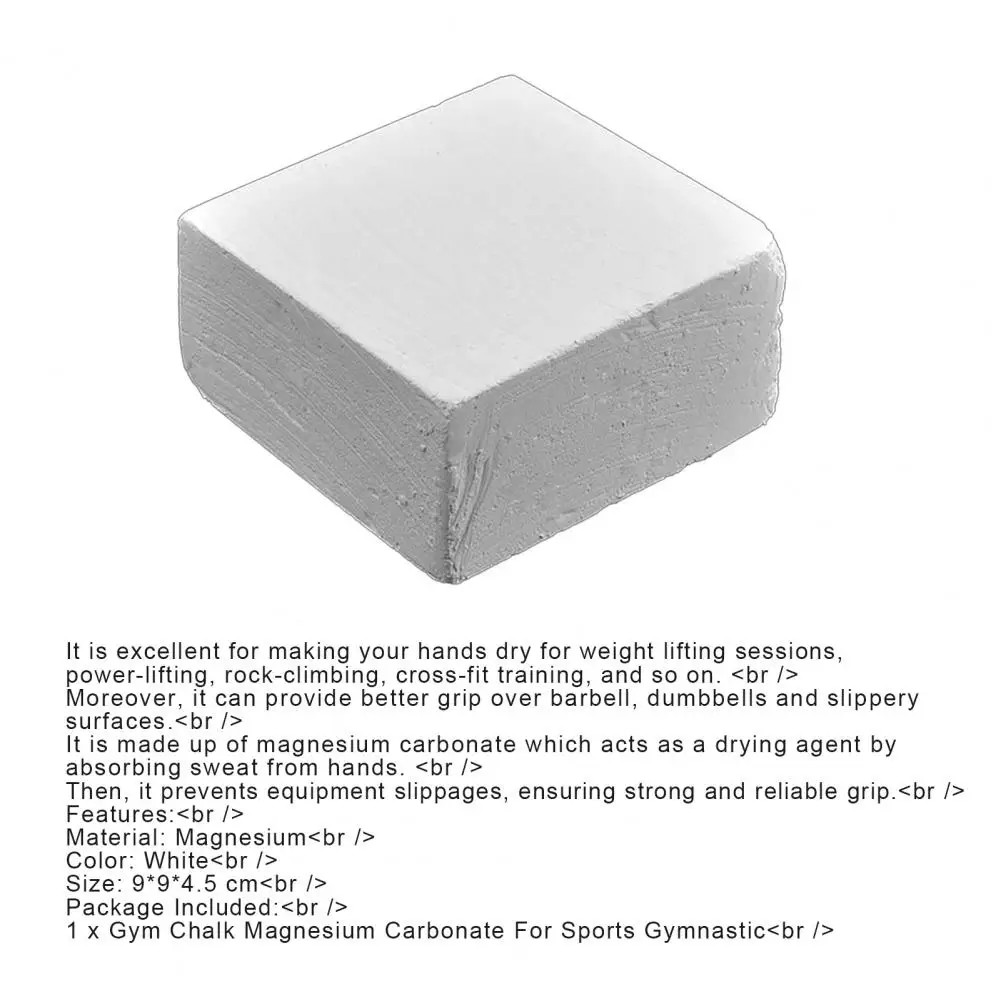 Anti-Slip Gymnastic Powder Weight Lifting Climbing Magnesium Carbonate Chalk Block Anti-skid Rhythmic Sport Barbell Dumbbells