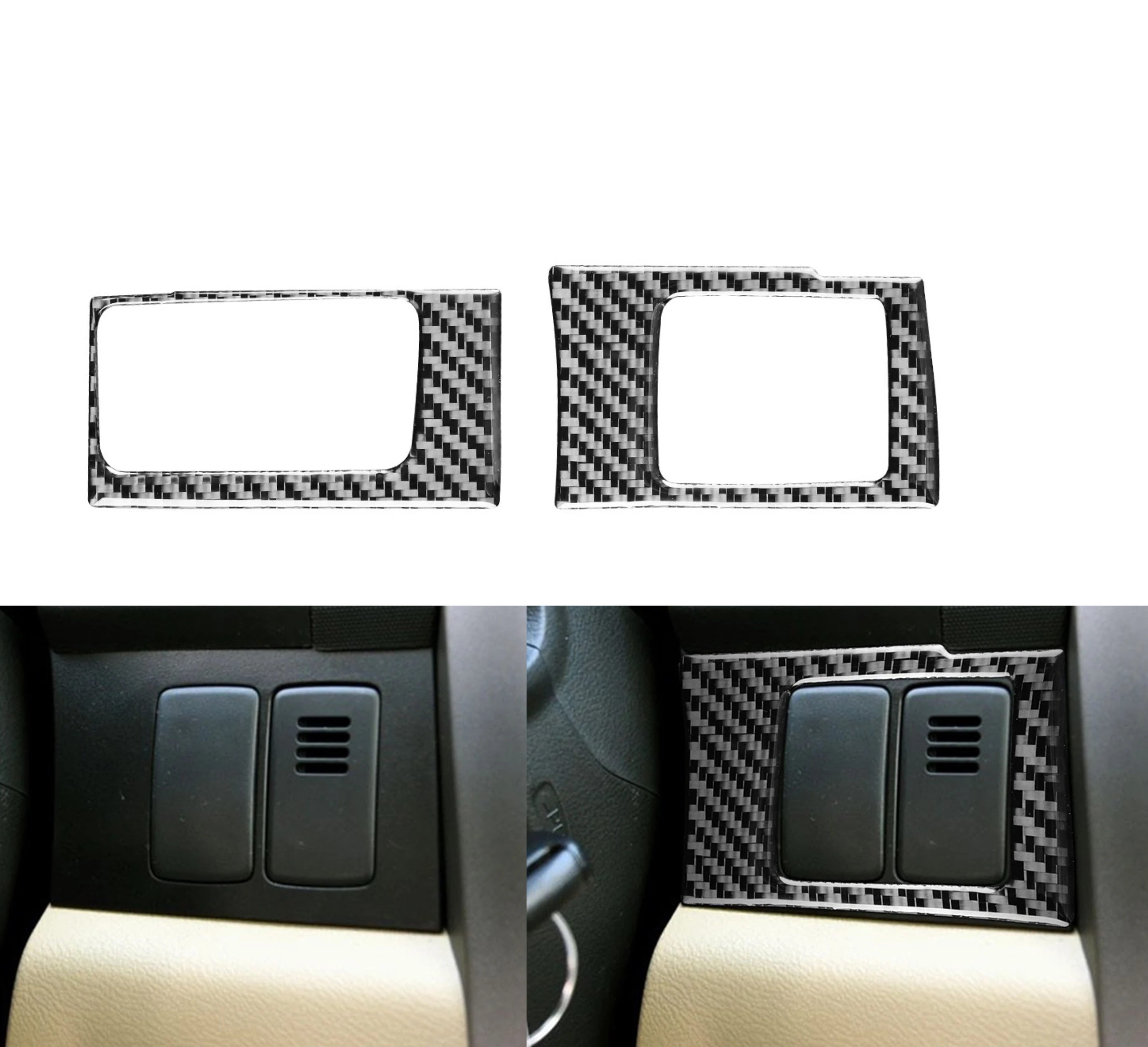 

Fit For Honda CRV 2007 -2009 2010 2011 Carbon Fiber Car Center Dashboard Side Storage Card Box Frame Cover Protective Trim