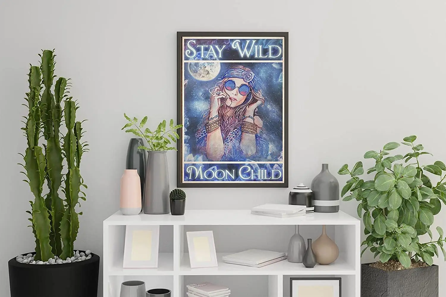 Eeypy Metal Signs Vintage Hippie Soul Sign, Stay Wild Moon Child Vintage Sign, Hippie Girl Vintage Sign, Hippie Soul Gift sign