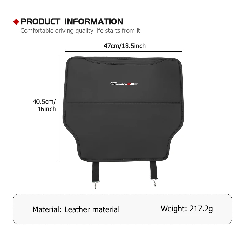 For Honda Car Half Pack Anti Kick Anti-dirty Mat Pad Interior Storage Bag Auto Accessories Mugen Power Typer Civic Accord CRV view 6
