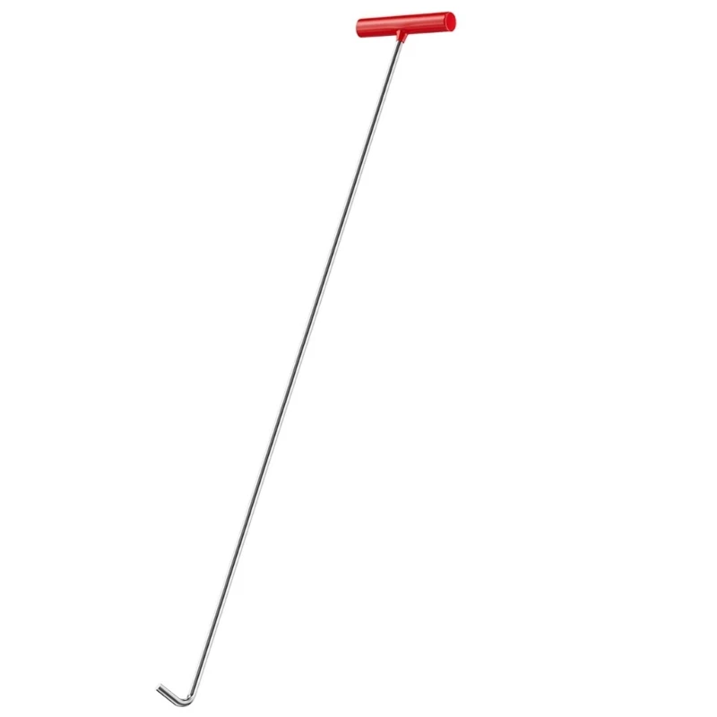 AXYC Rustproof Stainless Steel Sewer Drain Opener Hook With Soft Grip Handle Suitable For Manhole Covers And Heavy Duty Tasks