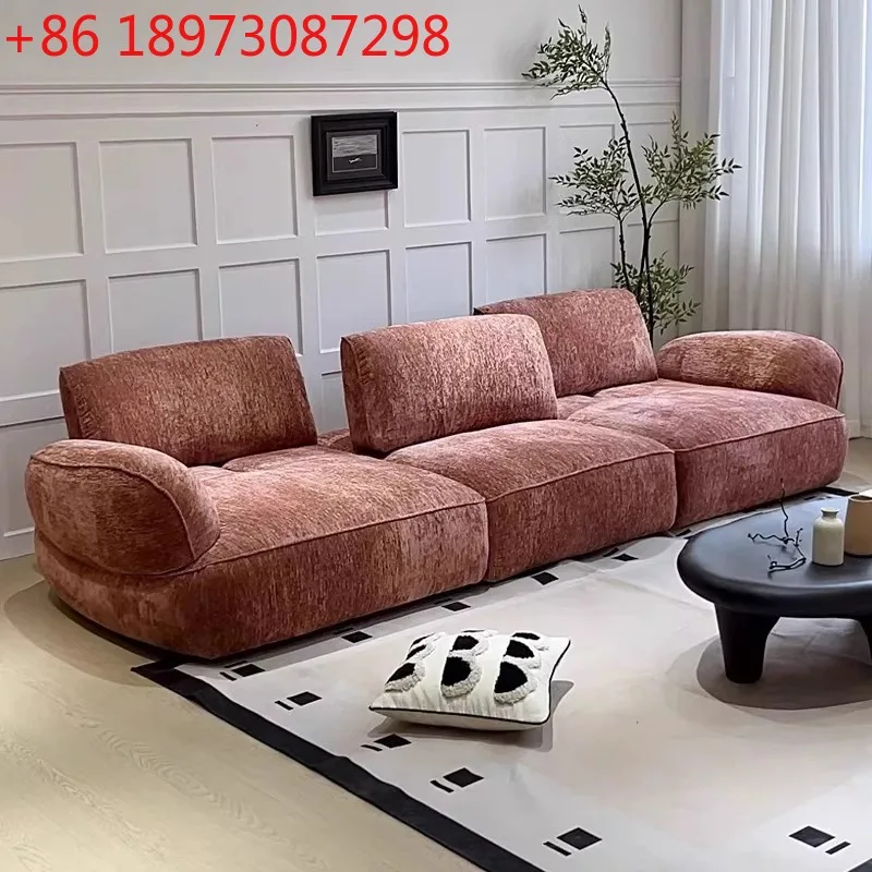 مسند ظهر منحني إيطالي بسيط قابل للتعديل على الطراز البسيط الحديث أريكة فيلا لغرفة المعيشة