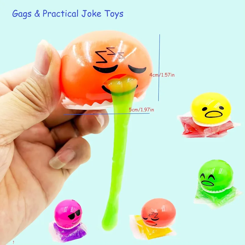 Vomit Egg Trick Stress Relieving Toy Release Vomit Pinch Music April Fool's Day Funny Toy