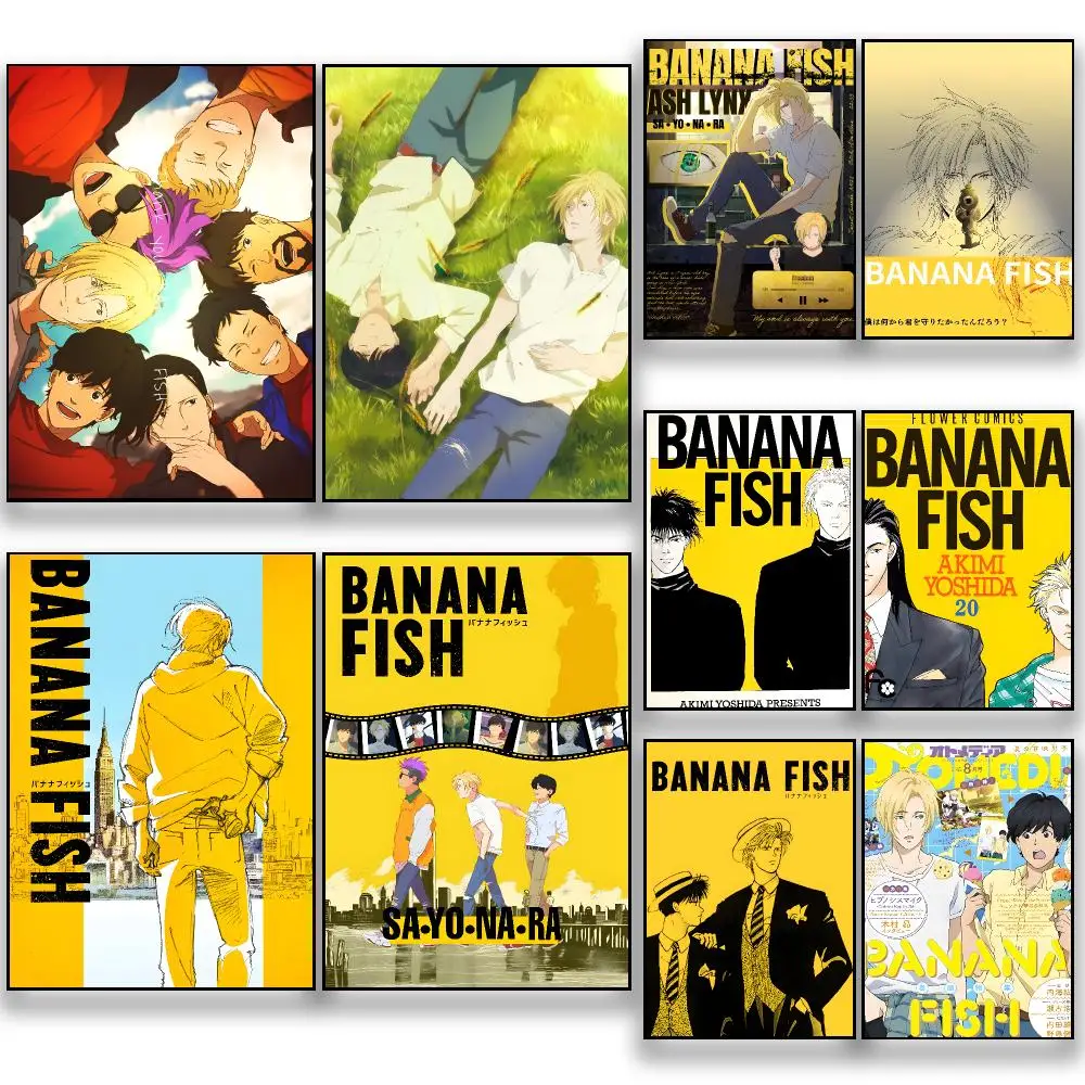Anime B-Banana Fish Poster HD Removable Wall Art Gift Bedroom Lounge Dorm Office Gaming Cafe Bars
