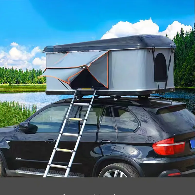 

Off Road Car Tent Roof Camping Cotton Fabric FRP Explosion-proof Shell 3-4 Person Fiberglass Hardshell Rooftop Tent