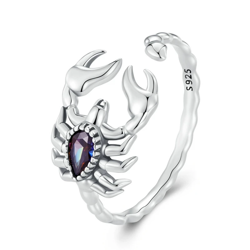 WOSTU Open Ring Sterling Silver Vintage Scorpion 4
