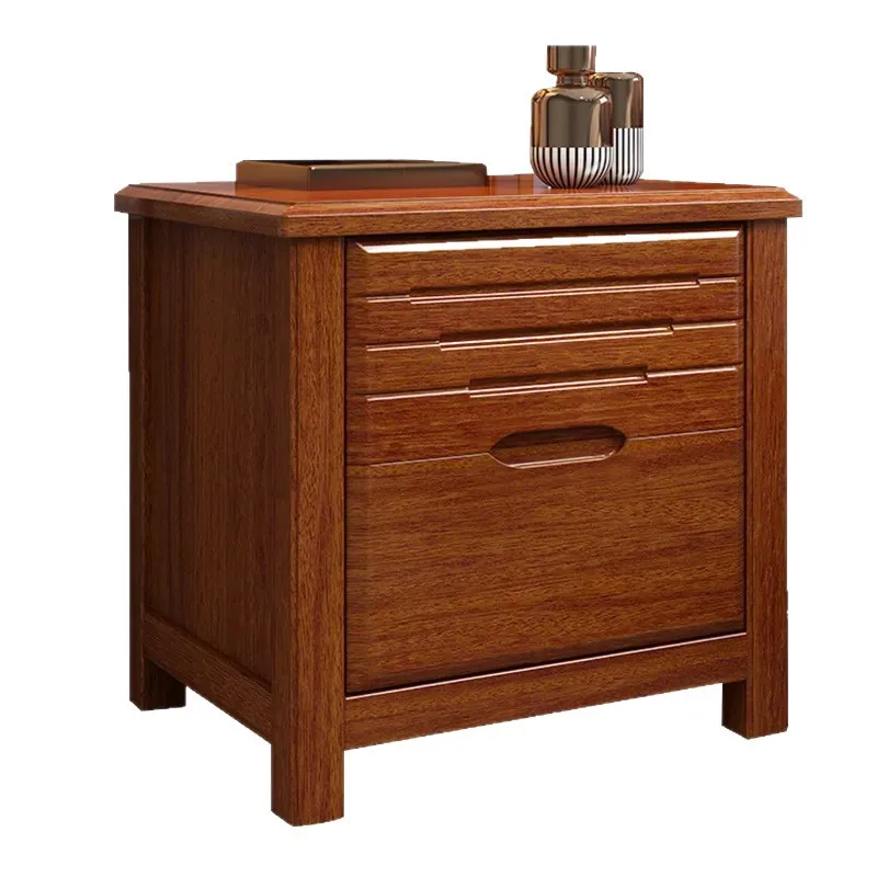 

Walnut solid wood bedside table, locker, simple drawer storage cabinet, household small bedroom bedside
