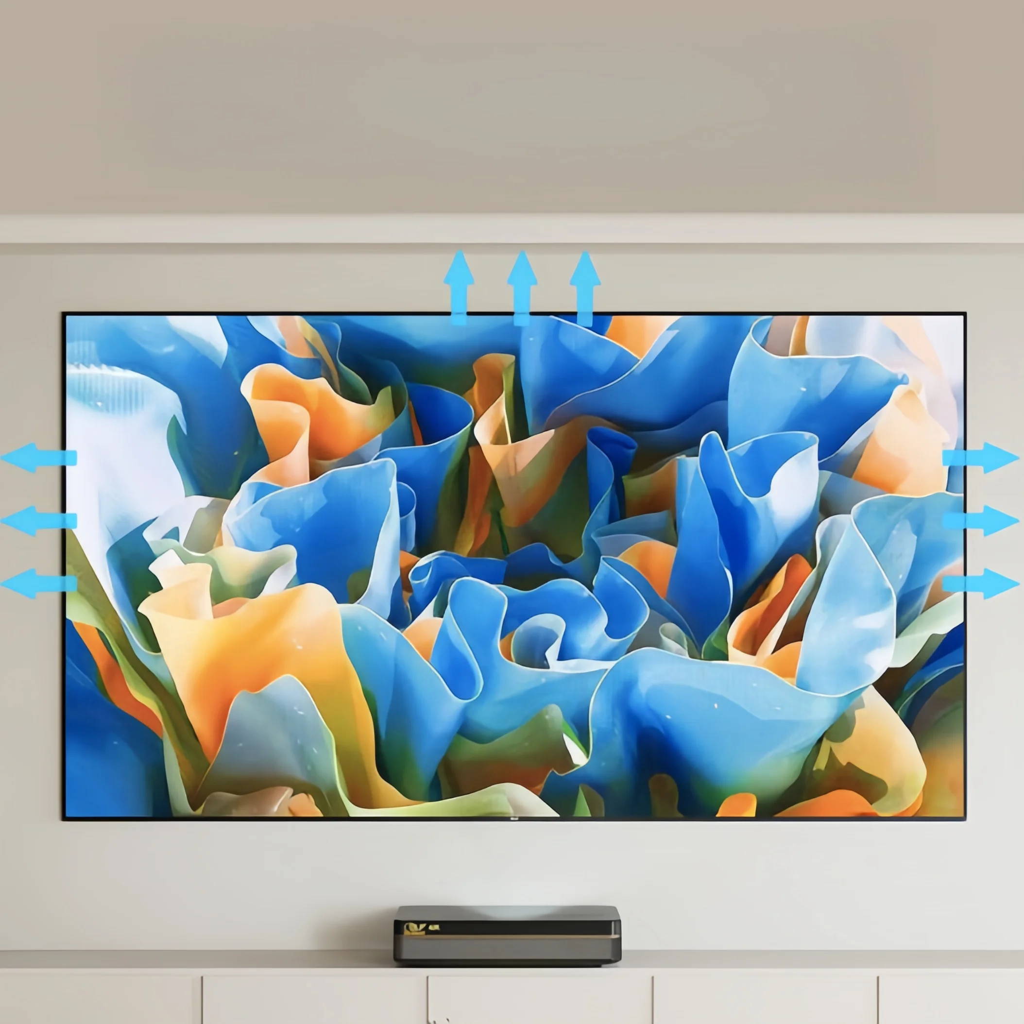 Plutussa Ultra Short Throw UST Anti Light Projector Screen With Fixed Frame