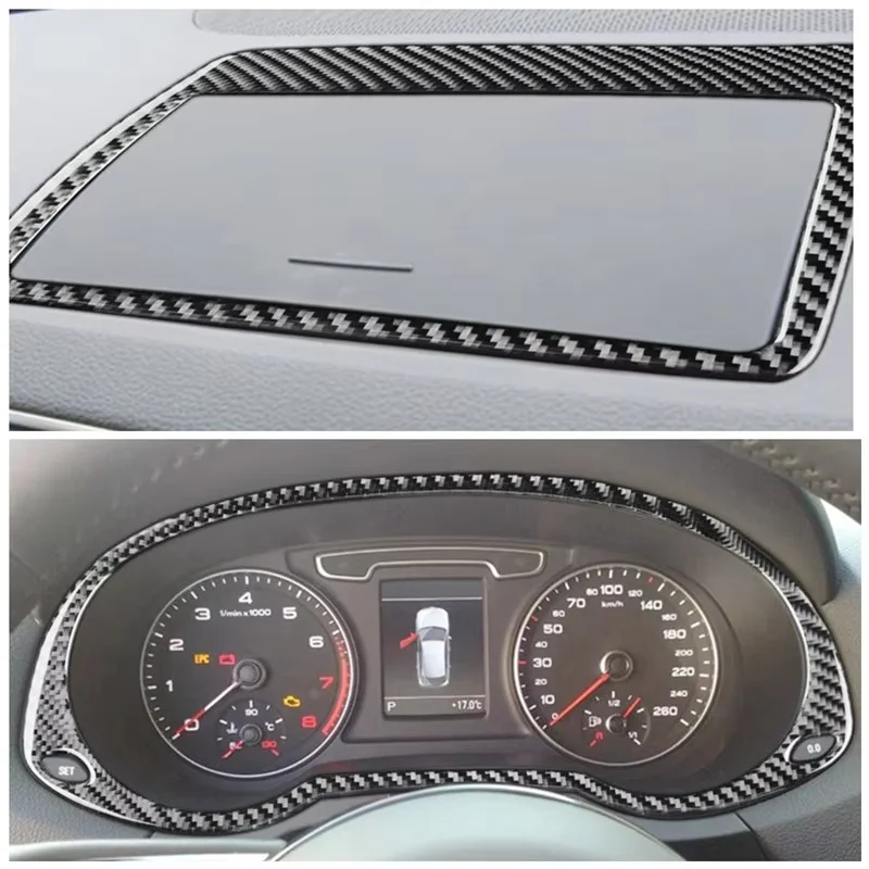 Carbon Fiber Car Inner Stickers Car Interior Modification Decorative Cover Trim Strips For Audi Q3 2013-2018 Car Accessories