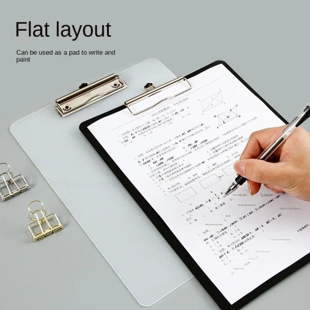 Kantoor Doorschijnende Studenten Stationaire Schrijfblok Menu Map Papier Organizer Schrijven Klembord Memo Klembord Schrijftablet