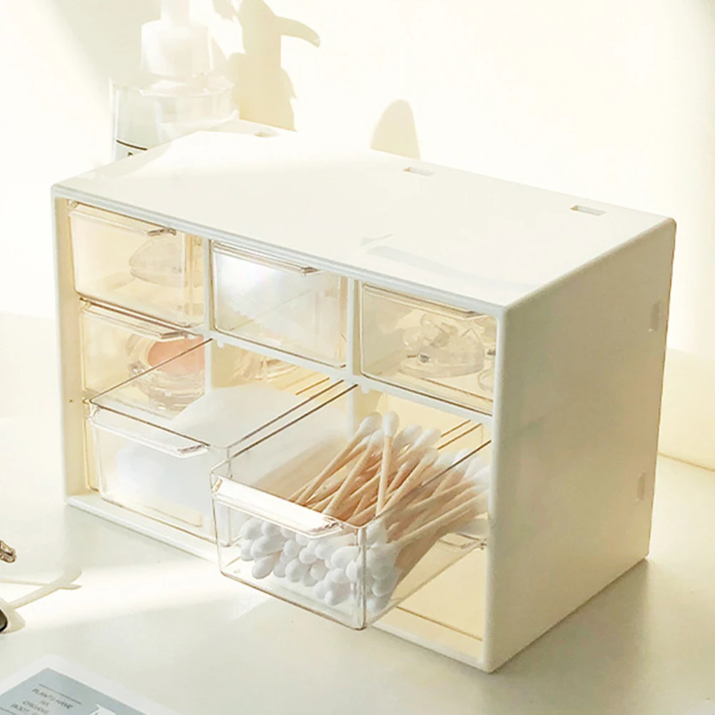 

2pcs Multifunctional Drawer Desk ganizer Boxes Clear Plastic Storage Container Household Case Student Accessories