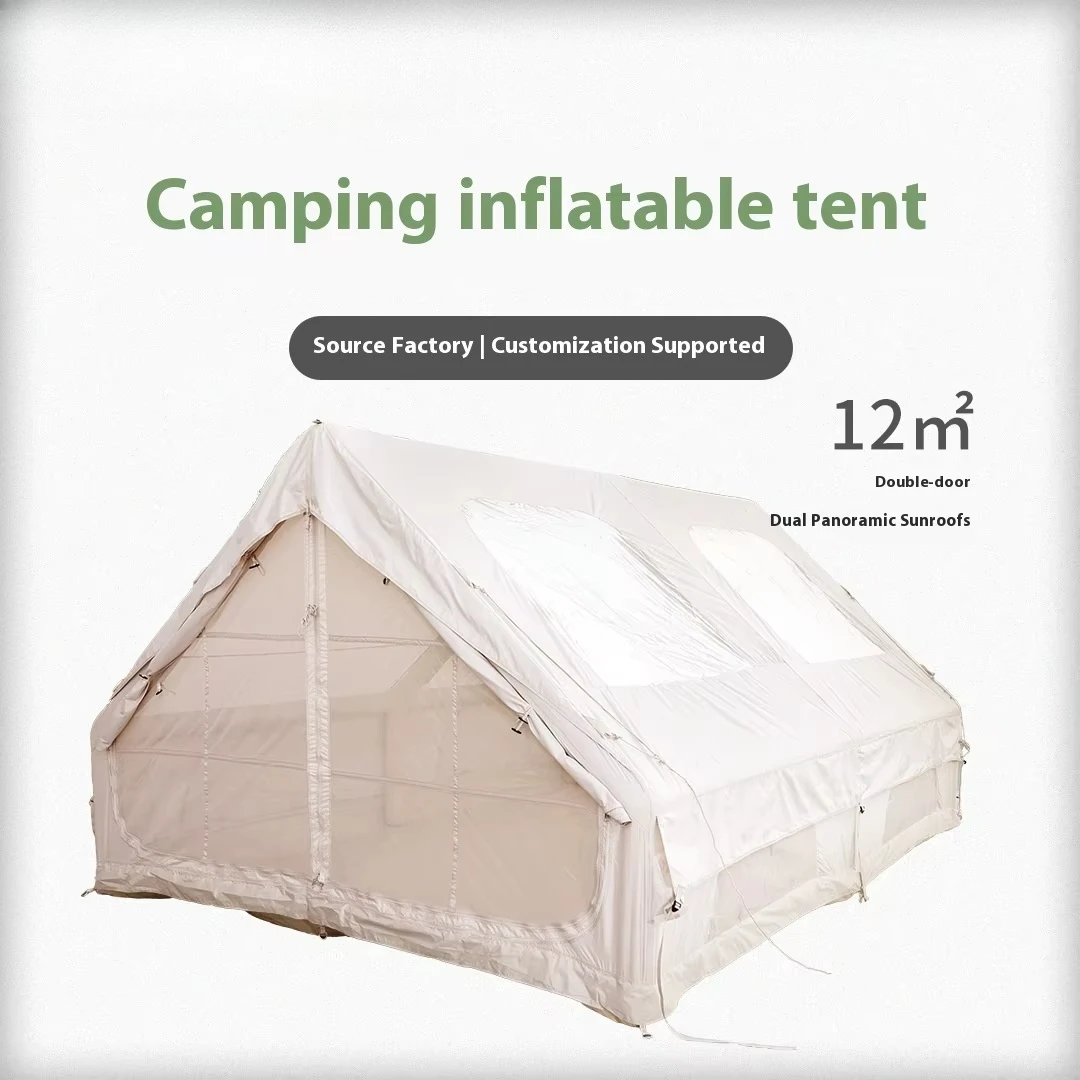 Oxford Fabric Outdoor Camping Inflatable Tent, Rainproof Shade Integrated Party Minimum Order