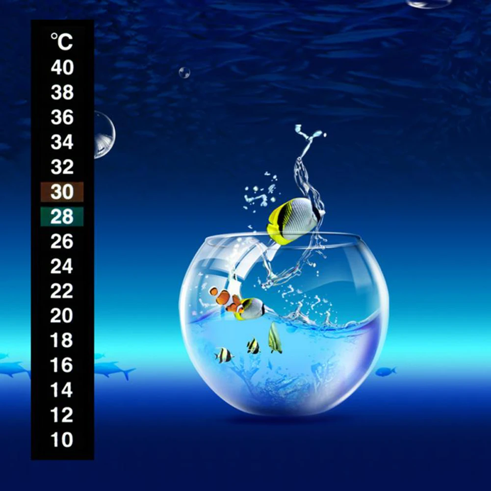 10-40 Celsius Degree Easy-to-Read Aquarium Thermometer Sticker Digital Temperature Sticker Temperature Thermometer Strips