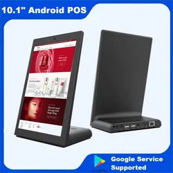 Desktop 10.1 Inch Android Vertical Screen Tablet With NFC Reader Portable Restaurant POS Customer Feedback Touch Display Pad