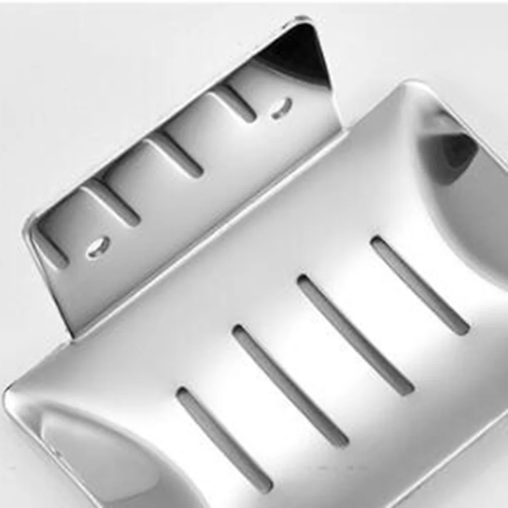 

Stainless Steel Soap Dish Wall Holder Punch Free Basket Shelf Tray Dropshipping