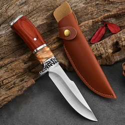 New kitchen knife Daily fruit knife, stainless steel sharp meat/vegetable cutting women's small straight knife with knife sleeve