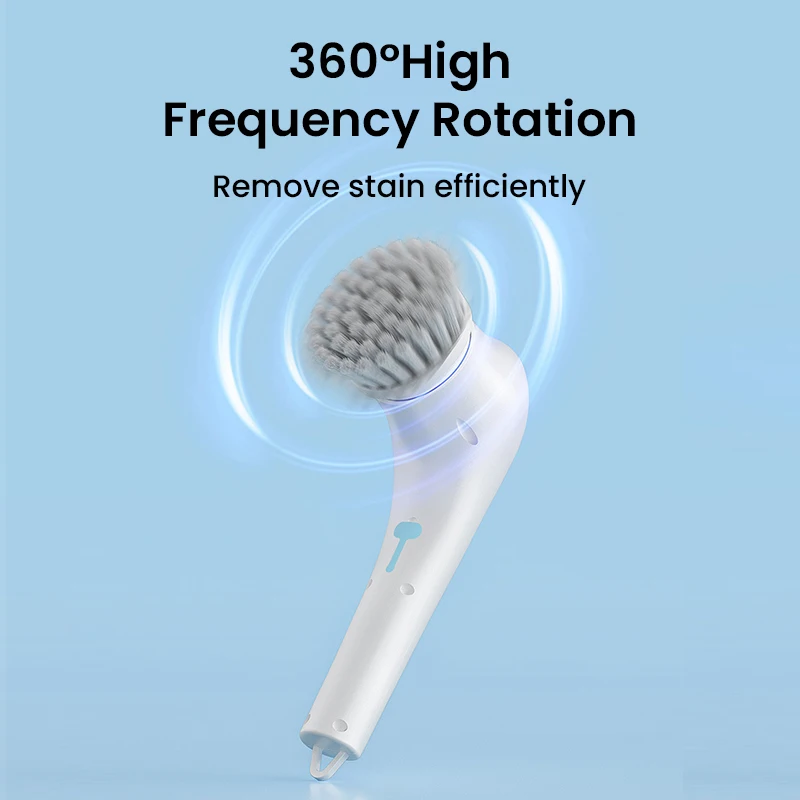 Household Electric Cleaning Brush Handheld USB Rechargeable Washing Brushes 5-in-1 Multifunctional Cleaning Tool Toliet Kitchen