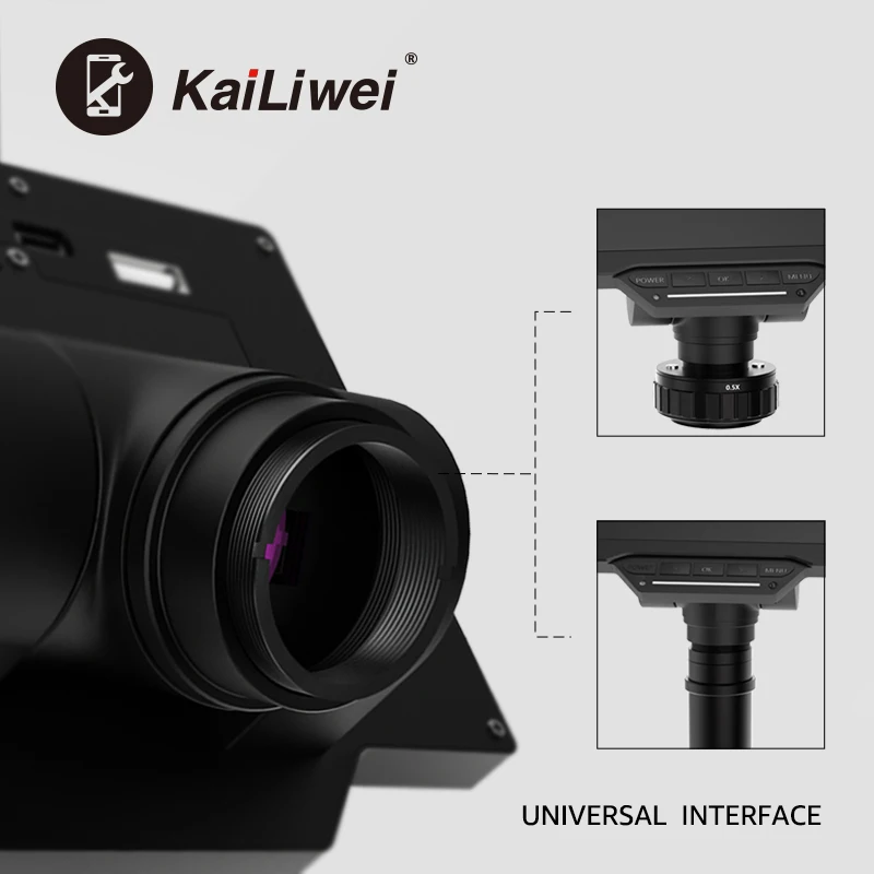 Kailiwei WIFI Synchronous Zoom 1080P HD USB Integrated 7Inch Screen Camera YS007W Suitable Industrial Electronic Type Microscope