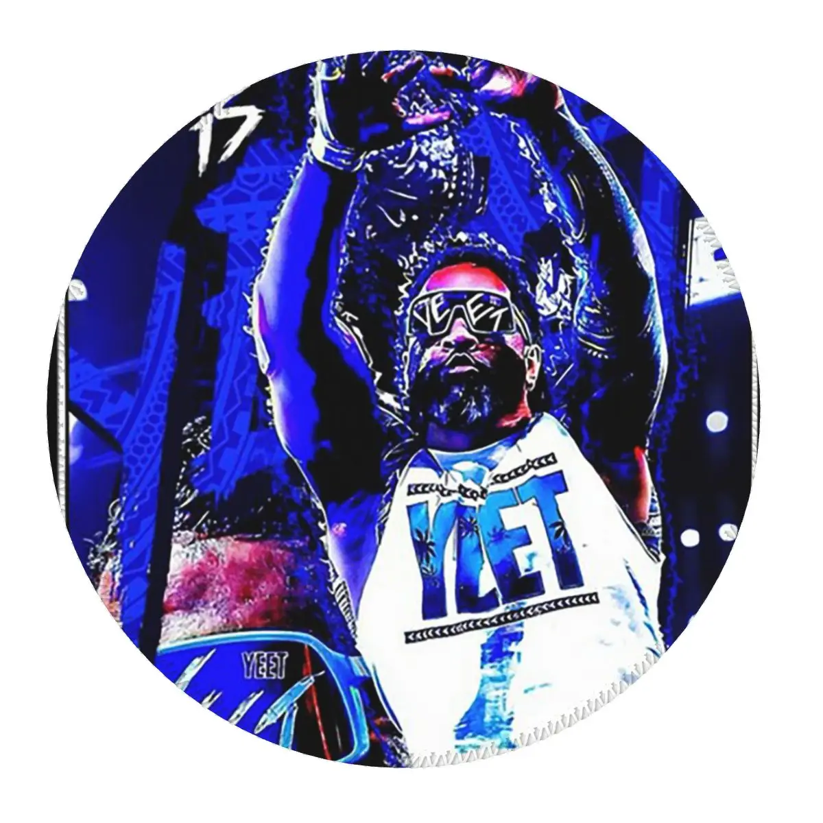 

Jey Uso Yeet Art Round Mouse Pad Computer Keyboard Mouse Mat Gaming Laptop Desk Mat Office Table Mats
