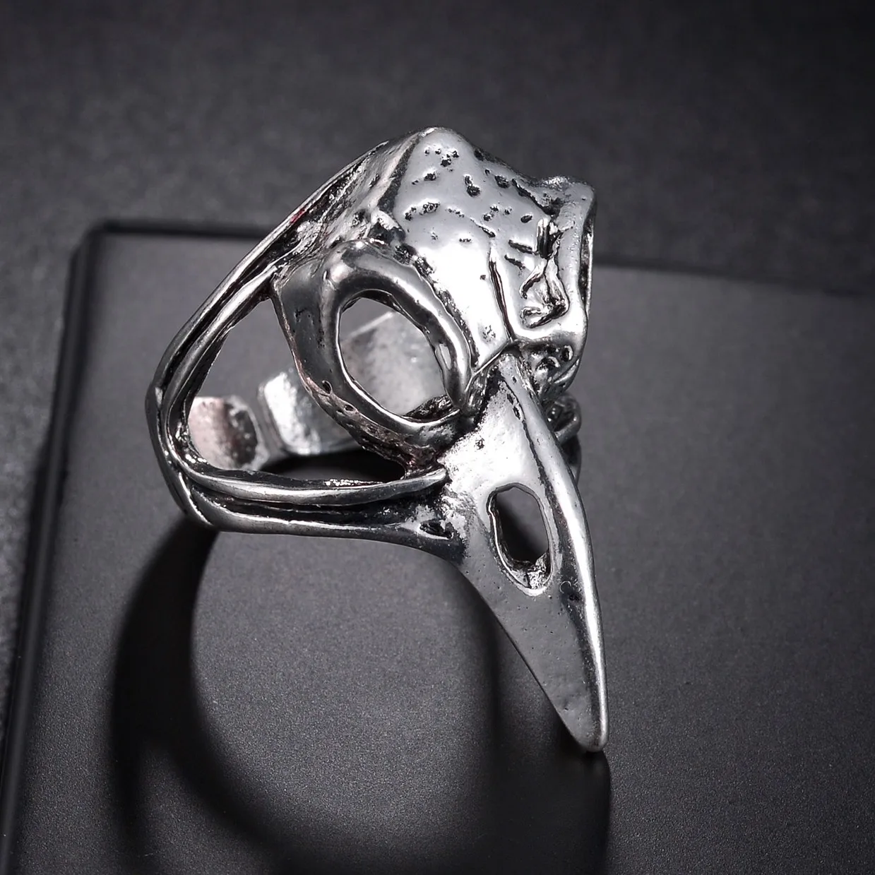 NEW Men's Rings Vintage crow Raven Head Ring for Teens Animal Jewelry Gift Drop shipping