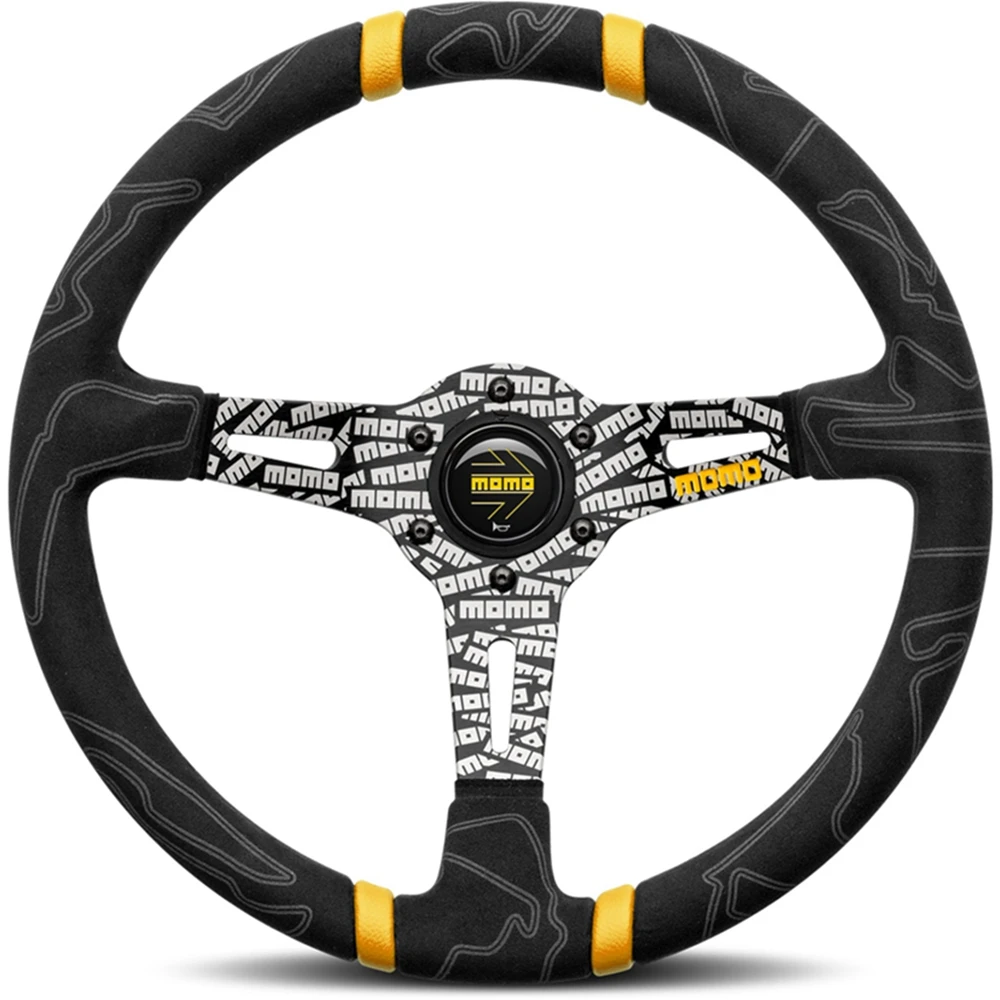 Drift 14Inch Universal Racing MOMO Ultra Steering Wheel Car JDM Suede Steering Wheel Volantes For VW HONDA TOYOTA BMW Nissan