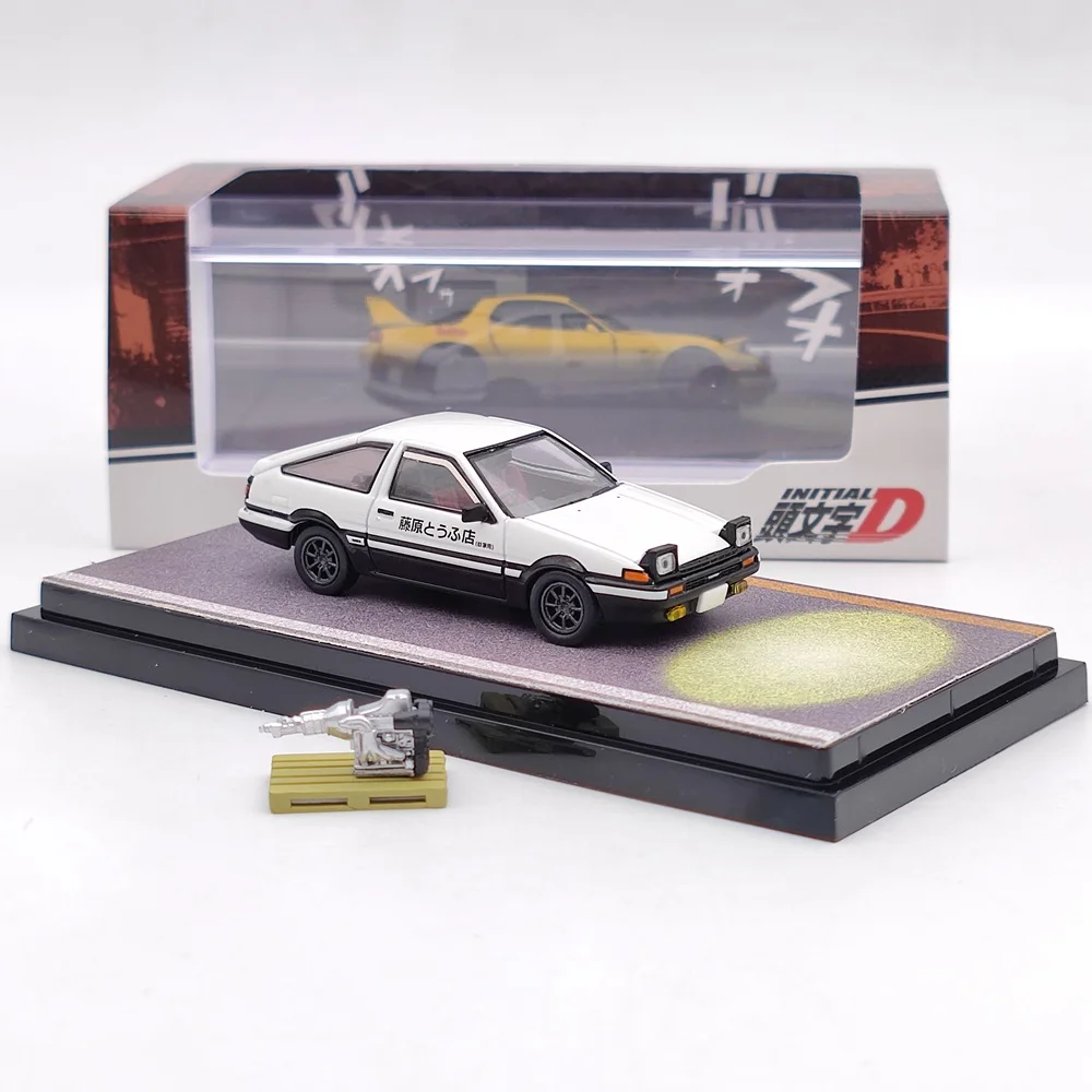 Diecast 1/64 Size Toyota AE86 Model Car CarInitial D Alloy Car Model Toys Boys Gift Collection Display Hobby Original Box