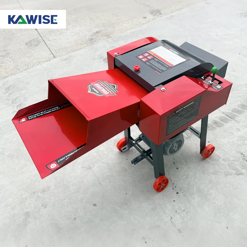 AIROW Portable Small Chaff Cutter Machine with Stable Cutting Performance for Green Grass Alfalfa Straw and Crop Stalk Processin