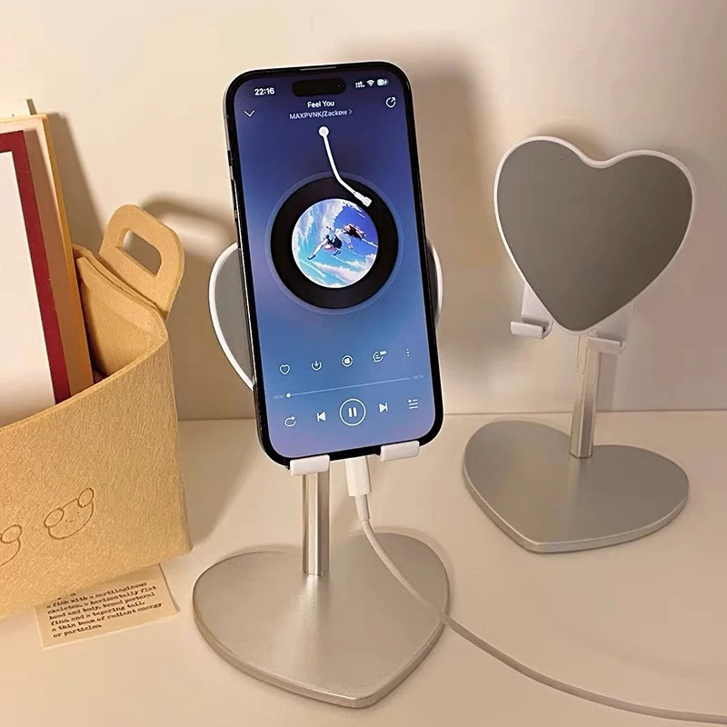 Heart Desktop Mobile Phone Holder Adjustable Lifting Lazy Stand Love Stand Student Office Bracket