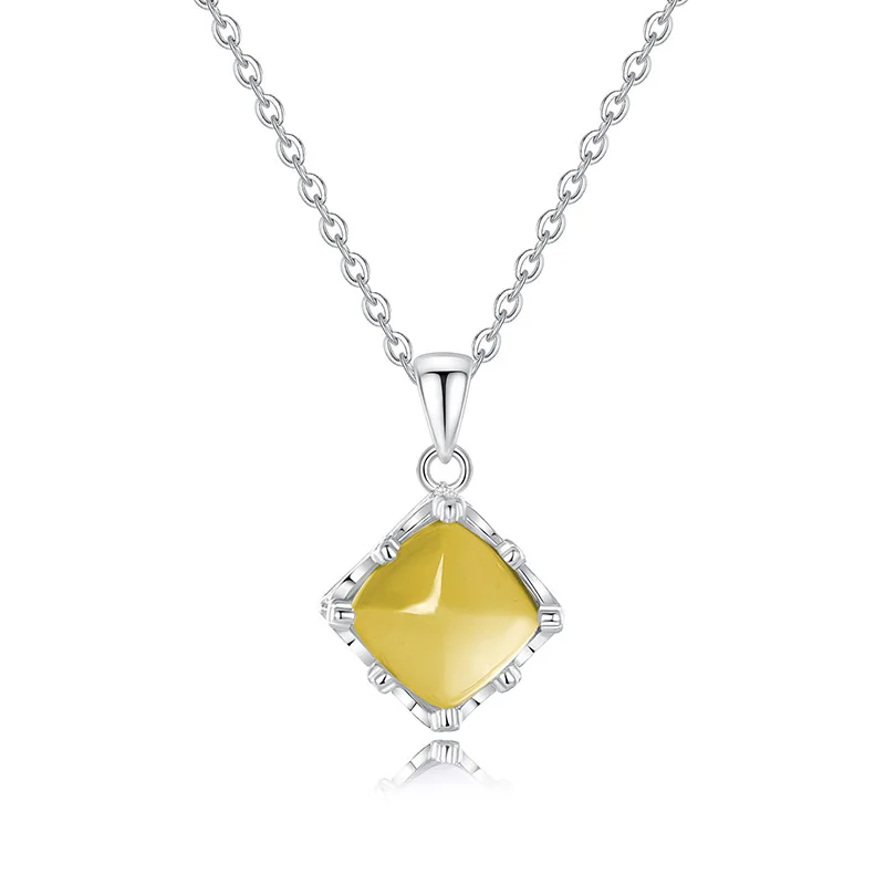 

Pure 925 Sterling Silver Sugar Loaf Women Ring Natural Citrine Resizable Size Ring Pendant Earrings Jewelry Sets Wedding Gift