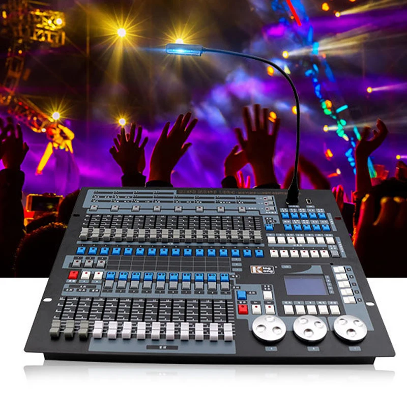 1024 DMX-Konsole mit Flightcase, DJ-Controller, geeignet für bewegliche Scheinwerfer, Strahllichter, Par-Lichter, Bühnenbeleuchtungsausrüstung – Detail 1