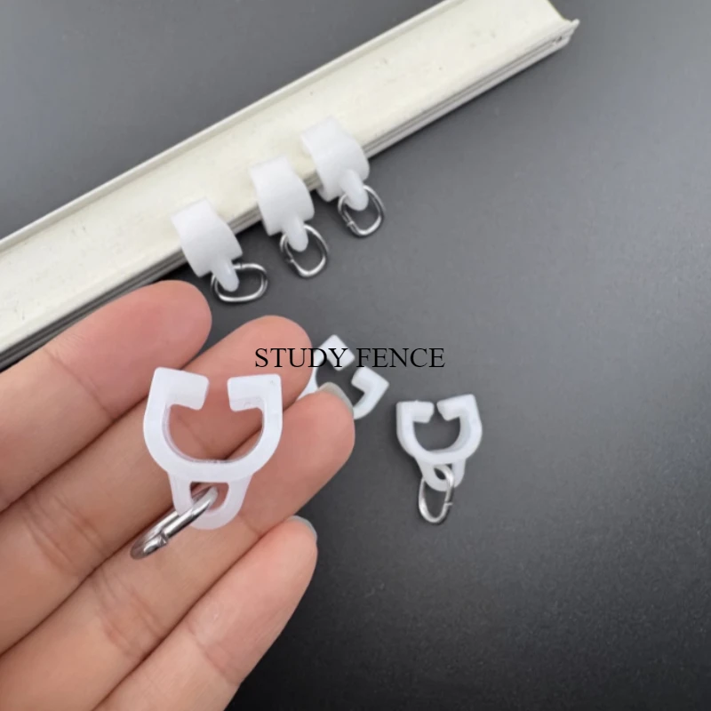 

20 шт. пластиковые аксессуары, аксессуары, шкивы, роликовые дорожки, шторы, универсальные направляющие I-образной формы, крючки и кольцевые колеса