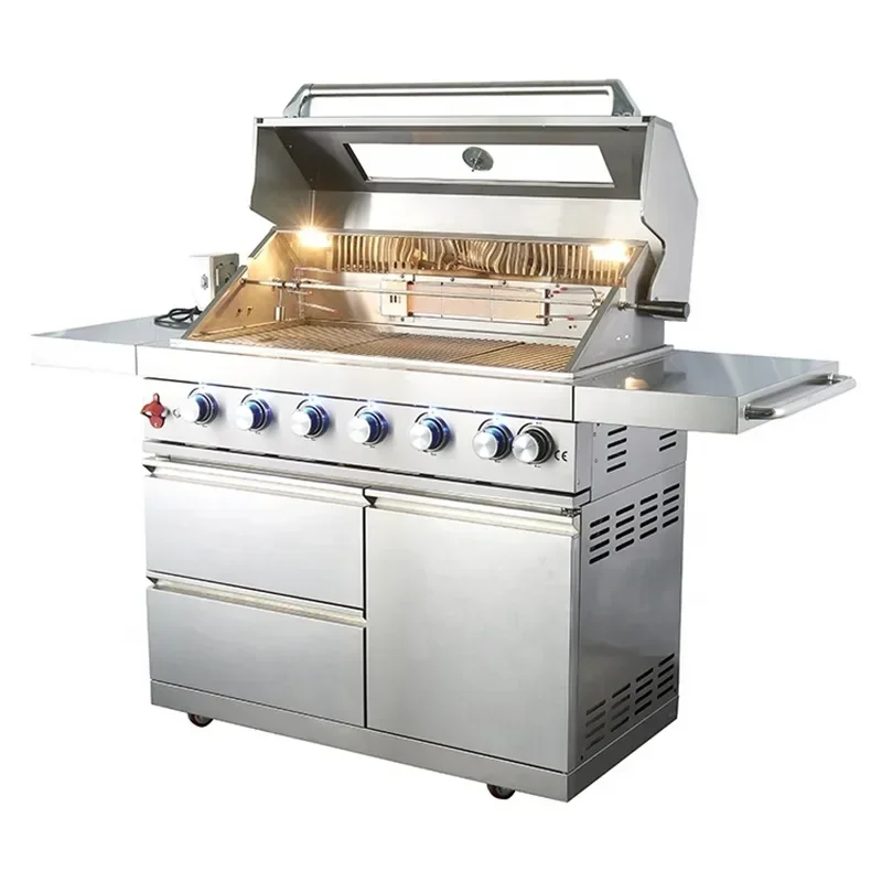 Stainless steel grill gas grill outdoor cabinet embedded hotel villa courtyard