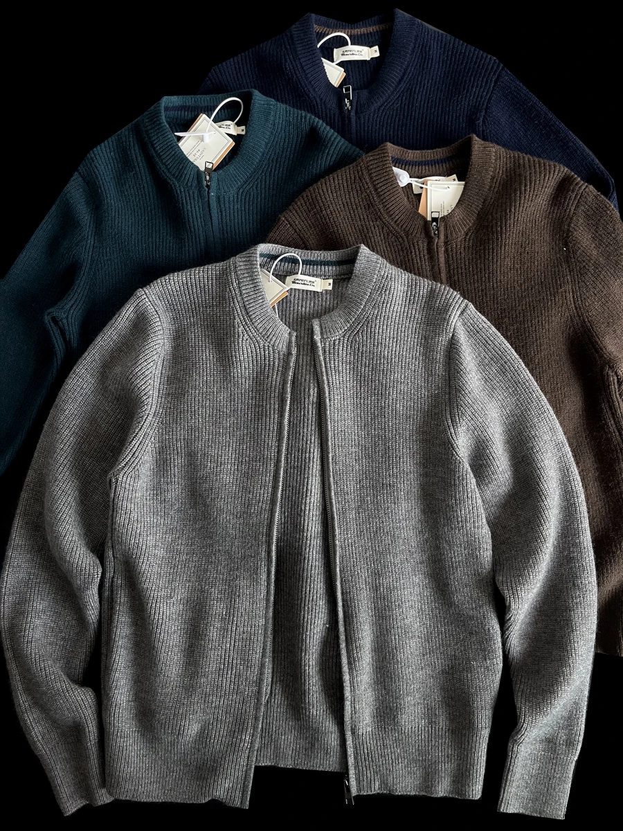 

Высококачественный японский вязаный кардиган с круглым вырезом, свободный модный цветной свитер для мужчин, верхняя одежда