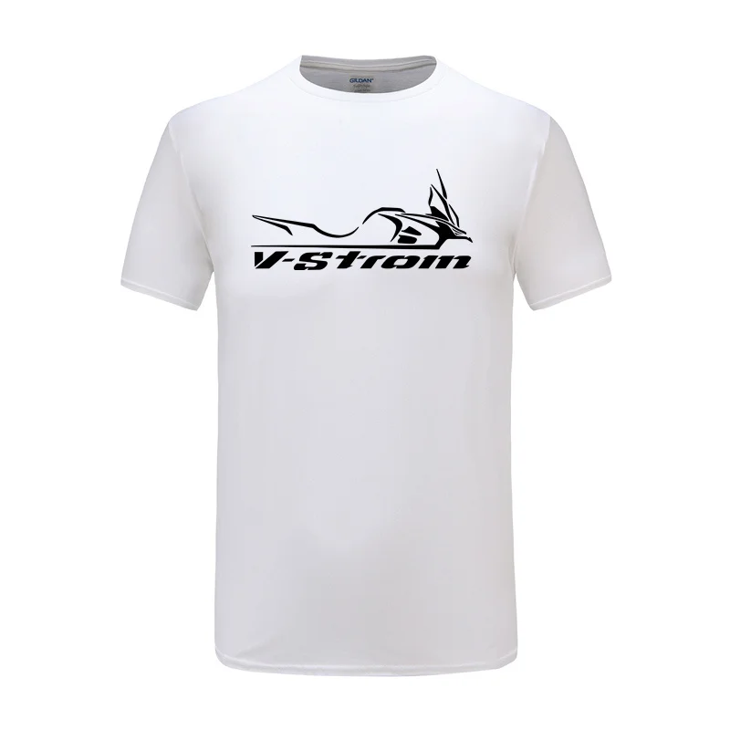 Hot Sale Motorcycle Cotton Suz Vstrom 650 v Strom for Men New Short Cotton Casual Men Slim Fit Slim T-shirt Cool Top